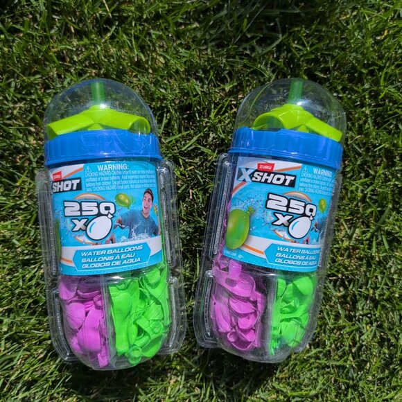 Zuru Other - X-Shot 250 Water Balloons Refill Pack with Tap Connector Easy Fill & Tie 2 Pack